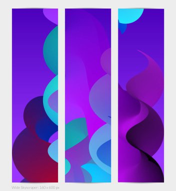 Üç boyutlu sıvı dalgalı şekil. Parlak bulutlu fütüristik arka plan. Soyut müzik dalgalarında canlı gradyan akışı. Dinamik sıvı doku. Moda pankartı tasarımı için yaratıcı vektör şablonu.