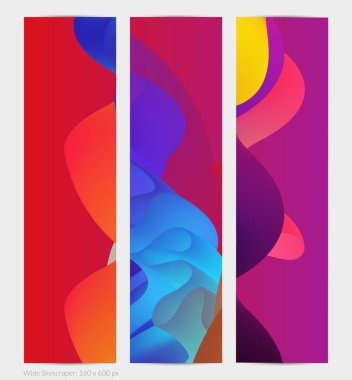 Üç boyutlu sıvı dalgalı şekil. Parlak bulutlu fütüristik arka plan. Soyut müzik dalgalarında canlı gradyan akışı. Dinamik sıvı doku. Moda pankartı tasarımı için yaratıcı vektör şablonu.