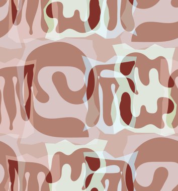 Organik Matisse şekillerinin kusursuz desenleri. Doğal toprak renkleri. Çiçekli sualtı yaşamı. Soyut deniz yosunu kamuflaj arka planı. Moda dalgalı geometri. Rastgele katmanlanmış el çizimi sanat.