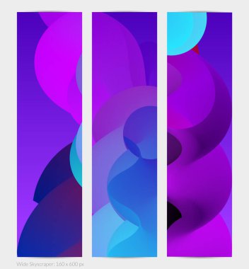 Üç boyutlu sıvı dalgalı şekil. Parlak bulutlu fütüristik arka plan. Soyut müzik dalgalarında canlı gradyan akışı. Dinamik sıvı doku. Moda pankartı tasarımı için yaratıcı vektör şablonu.