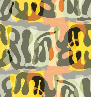 Organik Matisse şekillerinin kusursuz desenleri. Doğal toprak renkleri. Çiçekli sualtı yaşamı. Soyut deniz yosunu kamuflaj arka planı. Moda dalgalı geometri. Rastgele katmanlanmış el çizimi sanat.