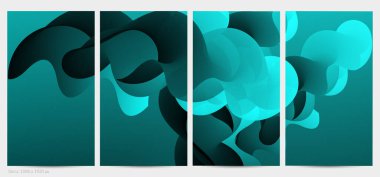 Üç boyutlu sıvı dalgalı şekil. Parlak bulutlu fütüristik arka plan. Soyut müzik dalgalarında canlı gradyan akışı. Dinamik sıvı doku. Moda post tasarımı için yaratıcı vektör şablonu.