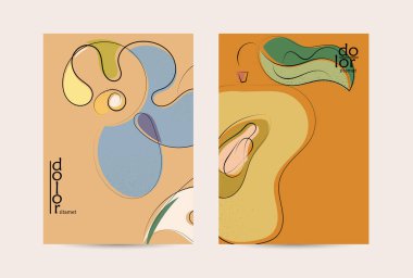 Vektör uçucu şablonu. Soyut el şafağı meyve posteri. Grange desenli düz tasarım. Organik doğal gıda sanatsal illüstrasyonu. Düzgün kıvrımlı çizgi çizgi çizgi çizgi çizgi logosu.