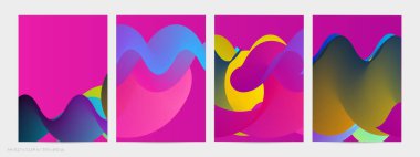 Üç boyutlu sıvı dalgalı şekil. Parlak bulutlu fütüristik arka plan. Soyut müzik dalgalarında canlı gradyan akışı. Dinamik sıvı doku. Moda uçucu tasarımı için yaratıcı vektör şablonu.