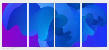 Üç boyutlu sıvı dalgalı şekil. Parlak bulutlu fütüristik arka plan. Soyut müzik dalgalarında canlı gradyan akışı. Dinamik sıvı doku. Moda post tasarımı için yaratıcı vektör şablonu.