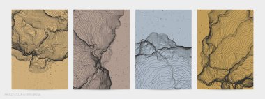 Çok ince bir ağ şekli. Soyut 3D bilgisayar modelleme bilim geometrisi. Gelişigüzel parçacıklarla etkileşen fütüristik ses dalgası. Düz dünyevi arkaplanda büyüyen küf dokusu.