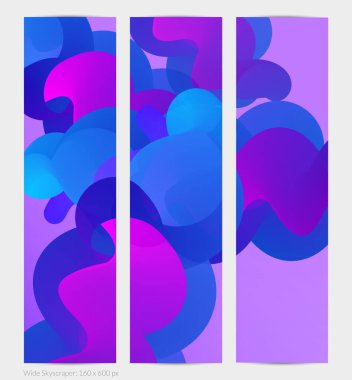 Üç boyutlu sıvı dalgalı şekil. Parlak bulutlu fütüristik arka plan. Soyut müzik dalgalarında canlı gradyan akışı. Dinamik sıvı doku. Moda pankartı tasarımı için yaratıcı vektör şablonu.