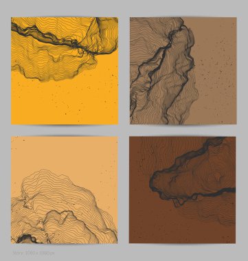 Çok ince bir ağ şekli. Soyut 3D bilgisayar modelleme bilim geometrisi. Gelişigüzel parçacıklarla etkileşen fütüristik ses dalgası. Düz dünyevi arkaplanda büyüyen küf dokusu.