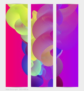 Üç boyutlu sıvı dalgalı şekil. Parlak bulutlu fütüristik arka plan. Soyut müzik dalgalarında canlı gradyan akışı. Dinamik sıvı doku. Moda pankartı tasarımı için yaratıcı vektör şablonu.