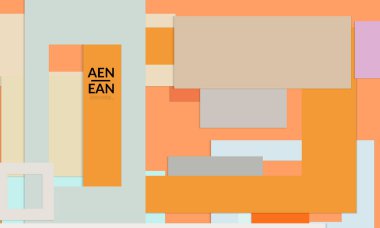 Kağıt kesikli, dikdörtgen çerçeveli soyut ağ duvar kağıdı. Klasik poster. Retro renkli vektör arkaplan nesnelerine sahip sanat. Malzeme tasarımı. Doğal çevre için pazarlama teknolojileri