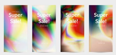 Soyut, pürüzsüz, renkler parlak, parıltılı hareket efekti. Kuzey ışıkları vektör arka planı. Parlayan hologram dokusu gelecekteki uzay enerji akışı psikedelik desen yaratır.