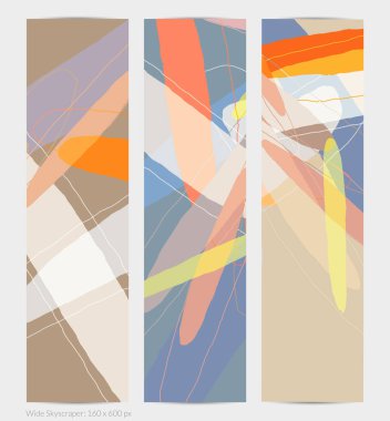 Asgari moda tarzında bir grup vektör soyut yaratıcı arka plan. Sosyal medya için modern şablonlar. Eğlenceli karalama şekli. Soyut geometrik şekilleri ve renkleri olan sanat manzarası.