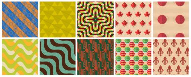 Geometrik 3 boyutlu döşeme dokusunun gerçekçi gölgesi. Kusursuz desenler koleksiyonu. Geçmişe dönük arka planlar ve duvar kağıtları.