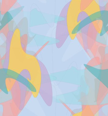 Soyut suluboya kusursuz vektör deseni. Rastgele şeffaf dalgalı şekiller sanatsal acı dokusu yaratır. Pastel rengarenk arka plan ve organik doğal toprak renkleri. Evrensel duvar kağıdı.