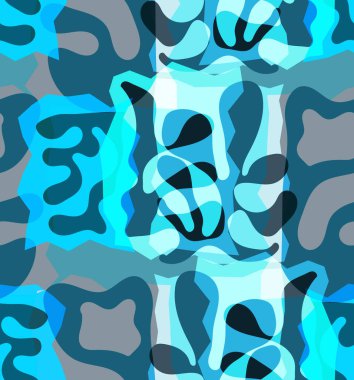 Organik Matisse şekillerinin kusursuz desenleri. Doğal toprak renkleri. Çiçekli sualtı yaşamı. Soyut deniz yosunu kamuflaj arka planı. Moda dalgalı geometri. Rastgele katmanlanmış el çizimi sanat.