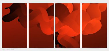 Üç boyutlu sıvı dalgalı şekil. Parlak bulutlu fütüristik arka plan. Soyut müzik dalgalarında canlı gradyan akışı. Dinamik sıvı doku. Moda post tasarımı için yaratıcı vektör şablonu.