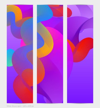 Üç boyutlu sıvı dalgalı şekil. Parlak bulutlu fütüristik arka plan. Soyut müzik dalgalarında canlı gradyan akışı. Dinamik sıvı doku. Moda pankartı tasarımı için yaratıcı vektör şablonu.