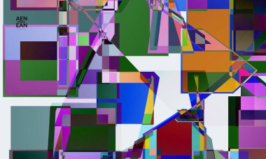 Soyut vektör duvar kağıdı. Büyük, renkli, örtüşen kareler. Retro TV test hatası dijital sanat. Piksel düzensiz geometrik desen. Büyük veri siber uzay bilgisayarlı filtrelenmiş doku.