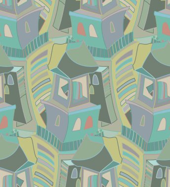 Grafiti duvar stili süslü eğri şekilli soyut, pürüzsüz vektör arkaplanı. Kübizm sanat tasarım elementleri. Modern mistik doğal ruhani fikir. El çiziminde gelecekçi geometri.