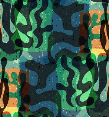 Organik Matisse şekillerinin kusursuz desenleri. Doğal toprak renkleri. Çiçekli sualtı yaşamı. Soyut deniz yosunu kamuflaj arka planı. Moda dalgalı geometri. Rastgele katmanlanmış el çizimi sanat.