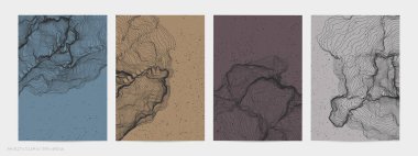 Çok ince bir ağ şekli. Soyut 3D bilgisayar modelleme bilim geometrisi. Gelişigüzel parçacıklarla etkileşen fütüristik ses dalgası. Düz dünyevi arkaplanda büyüyen küf dokusu.
