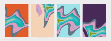 Soyut üç boyutlu kağıt, sanatı keser. Dalgalı kağıt işçiliğiyle renkli bir arka plan. Sanatsal vektör gerçekçi gölgeli şekilleri kesiyor. Parlak oyma dokusu. Topografi yardım taklidi.