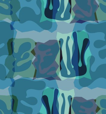 Organik Matisse şekillerinin kusursuz desenleri. Doğal toprak renkleri. Çiçekli sualtı yaşamı. Soyut deniz yosunu kamuflaj arka planı. Moda dalgalı geometri. Rastgele katmanlanmış el çizimi sanat.