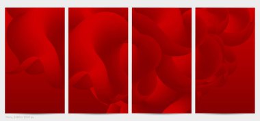 Üç boyutlu sıvı dalgalı şekil. Parlak bulutlu fütüristik arka plan. Soyut müzik dalgalarında canlı gradyan akışı. Dinamik sıvı doku. Moda post tasarımı için yaratıcı vektör şablonu.