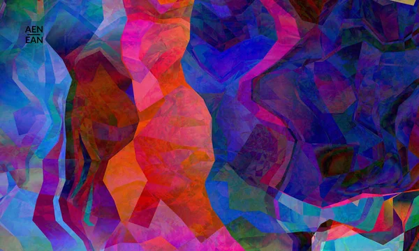Разноцветный Волнистый Узор Перекрывающимися Градиентными Фильтруемыми Фигурами Абстрактный Векторный Шаблон — стоковый вектор