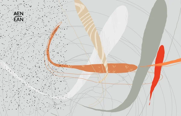 Абстрактный Векторный Дизайн Обложки Волнистыми Разноцветными Формами Натуральных Цветах Ручная — стоковый вектор