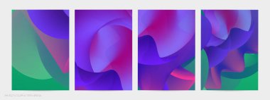 Üç boyutlu sıvı dalgalı şekil. Parlak bulutlu fütüristik arka plan. Soyut müzik dalgalarında canlı gradyan akışı. Dinamik sıvı doku. Moda uçucu tasarımı için yaratıcı vektör şablonu.