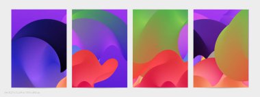 Üç boyutlu sıvı dalgalı şekil. Parlak bulutlu fütüristik arka plan. Soyut müzik dalgalarında canlı gradyan akışı. Dinamik sıvı doku. Moda uçucu tasarımı için yaratıcı vektör şablonu.