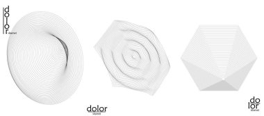 Soyut vektör nesnesi ayarlandı. Geometrik tel çerçeve şeklinin moleküler yapı yapısı. Teknoloji bilgisayar bilimi tasarım elementi. Üç boyutlu dijital modelleme. Optik sanat arkaplanı.