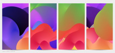 Üç boyutlu sıvı dalgalı şekil. Parlak bulutlu fütüristik arka plan. Soyut müzik dalgalarında canlı gradyan akışı. Dinamik sıvı doku. Moda post tasarımı için yaratıcı vektör şablonu.