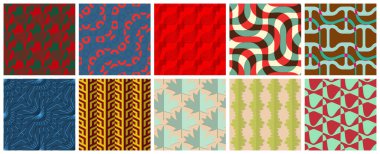 Geometrik 3 boyutlu döşeme dokusunun gerçekçi gölgesi. Kusursuz desenler koleksiyonu. Geçmişe dönük arka planlar ve duvar kağıtları.