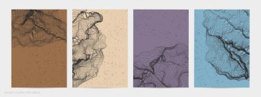 Çok ince bir ağ şekli. Soyut 3D bilgisayar modelleme bilim geometrisi. Gelişigüzel parçacıklarla etkileşen fütüristik ses dalgası. Düz dünyevi arkaplanda büyüyen küf dokusu.