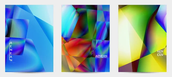 Résumé Fond Polygonal Irrégulier Gradient Multicolore Lumière Réfléchie Dans Une — Image vectorielle
