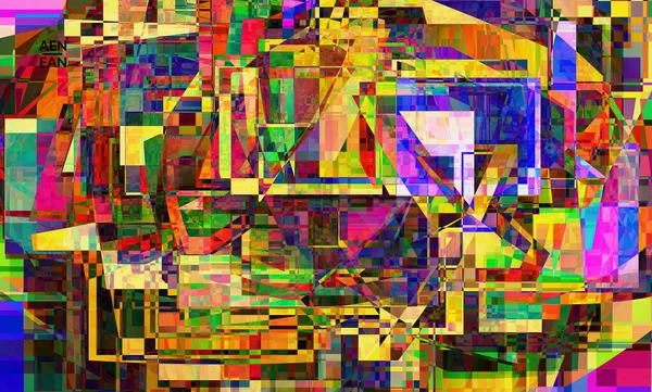 Abstracte Vector Achtergrond Kleine Gebroken Pixel Vervorming Glitch Kunst Matrix — Stockvector