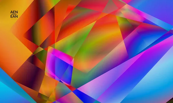 Fondo Poligonal Irregular Abstracto Gradiente Multicolor Luz Reflejada Cristal Estructura — Vector de stock