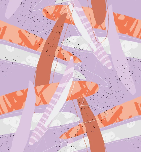 Абстрактний Векторний Безшовний Візерунок Органічний Гранж Текстуровані Хвилясті Форми Лінії — стоковий вектор