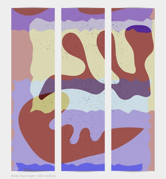 Matisse Οργανικά Κοκκοποιημένα Σχήματα Αφηρημένη Σύγχρονη Web Banner Πρότυπο Φυσικό — Διανυσματικό Αρχείο