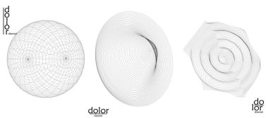 Soyut vektör nesnesi ayarlandı. Geometrik tel çerçeve şeklinin moleküler yapı yapısı. Teknoloji bilgisayar bilimi tasarım elementi. Üç boyutlu dijital modelleme. Optik sanat arkaplanı.