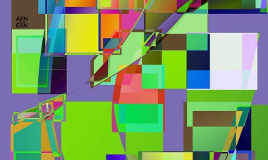 Soyut vektör duvar kağıdı. Büyük, renkli, örtüşen kareler. Retro TV test hatası dijital sanat. Piksel düzensiz geometrik desen. Büyük veri siber uzay bilgisayarlı filtrelenmiş doku.