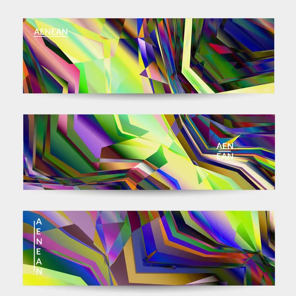 Modèle Abstrait Bannière Vectorielle Diagonale Géométrique Vibrante Motif Coloré Lumière — Image vectorielle