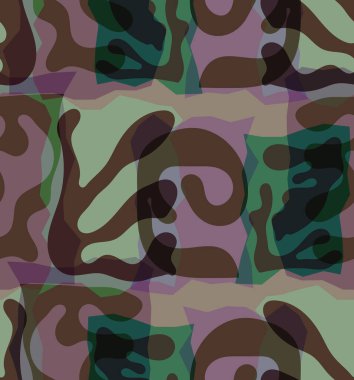 Organik Matisse şekillerinin kusursuz desenleri. Doğal toprak renkleri. Çiçekli sualtı yaşamı. Soyut deniz yosunu kamuflaj arka planı. Moda dalgalı geometri. Rastgele katmanlanmış el çizimi sanat.