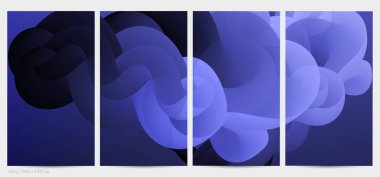 Üç boyutlu sıvı dalgalı şekil. Parlak bulutlu fütüristik arka plan. Soyut müzik dalgalarında canlı gradyan akışı. Dinamik sıvı doku. Moda post tasarımı için yaratıcı vektör şablonu.