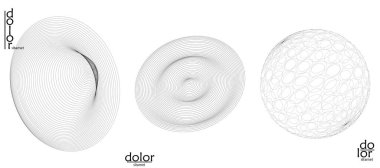 Soyut vektör nesnesi ayarlandı. Geometrik tel çerçeve şeklinin moleküler yapı yapısı. Teknoloji bilgisayar bilimi tasarım elementi. Üç boyutlu dijital modelleme. Optik sanat arkaplanı.