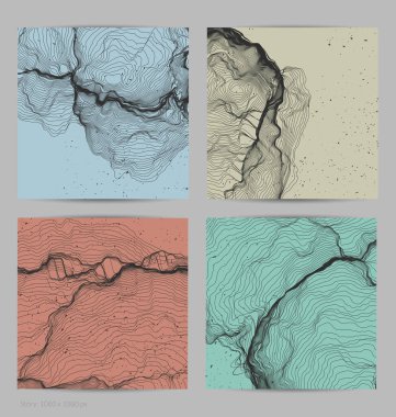 Çok ince bir ağ şekli. Soyut 3D bilgisayar modelleme bilim geometrisi. Gelişigüzel parçacıklarla etkileşen fütüristik ses dalgası. Düz dünyevi arkaplanda büyüyen küf dokusu.