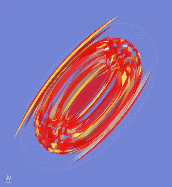 Objeto Vectorial Abstracto Geométrico Poligonal Modelado Por Computadora Para Matemáticas — Archivo Imágenes Vectoriales