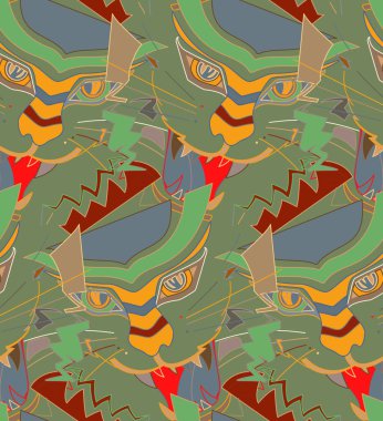 Grafiti duvar stili süslü eğri şekilli soyut, pürüzsüz vektör arkaplanı. Kübizm sanat tasarım elementleri. Modern mistik doğal ruhani fikir. El çiziminde gelecekçi geometri.